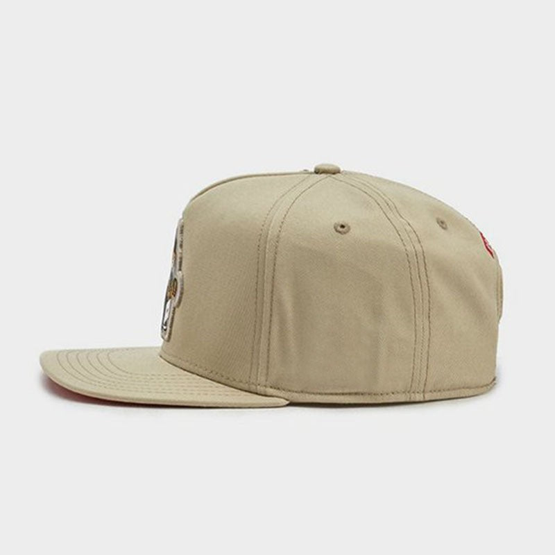 Trendy flat brimmed snapback hats cartoon cat sun and wind protection