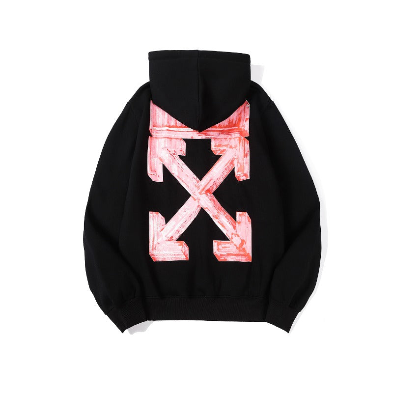 OW  hoodie3D stereo arrow pattern print casual versatile pullover hooded
