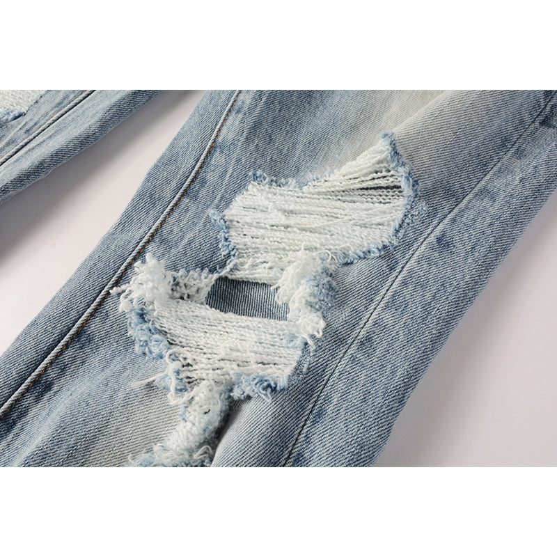 Mens trendy purple jeans, 100% cotton Pure Cotton High Street Trend