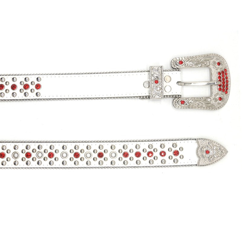 Hip-hop punk rhinestone belt punk style
