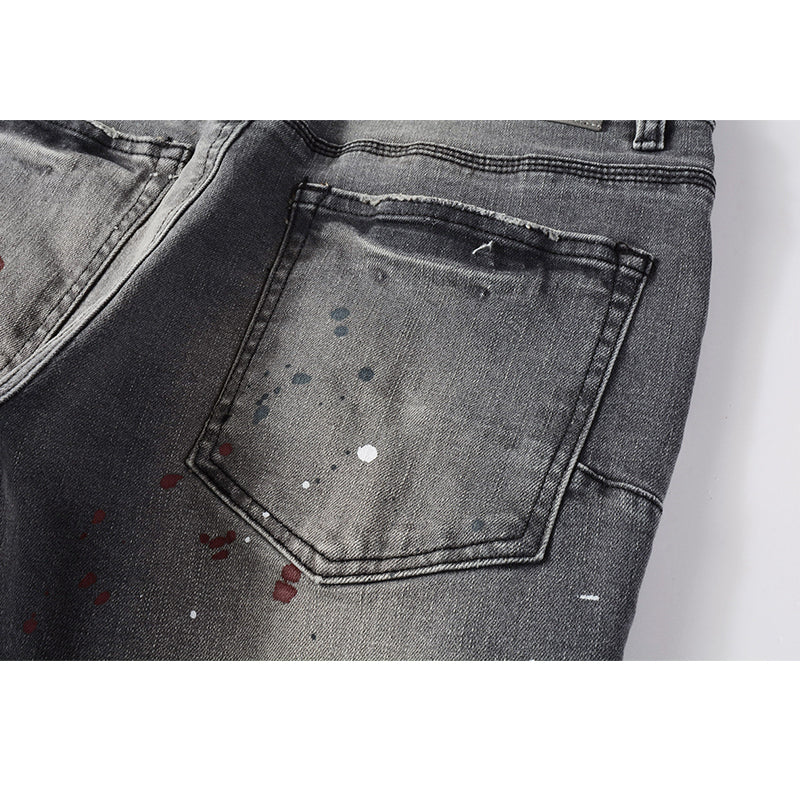 Mens trendy purple jeans, 100% cotton Pure Cotton High Street Trend