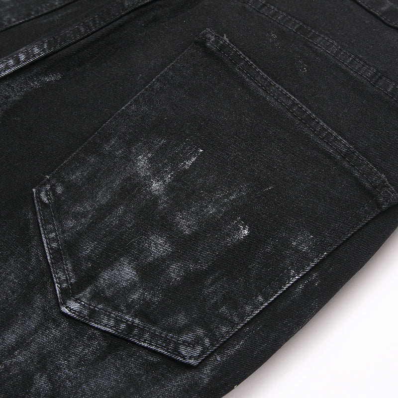 Mens Fashion Jeans Star Rhinestones S3972#