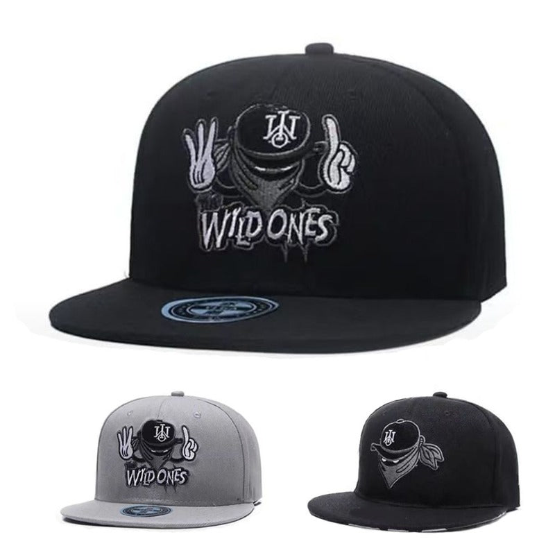 Trendy flat brimmed snapback hats men's and women's hats adjustable