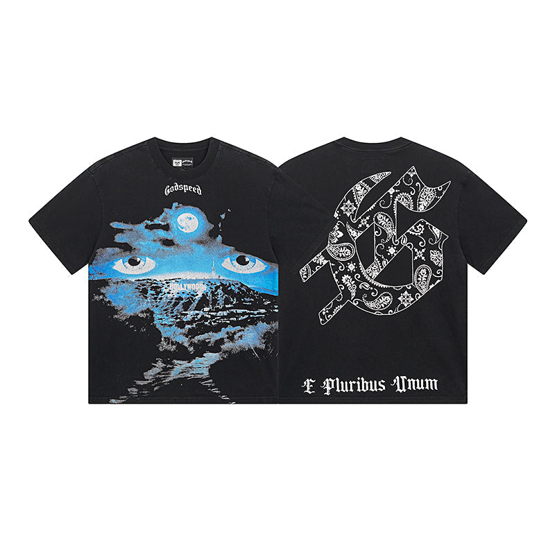 Godspeed T-Shirt Retro Fantasy Pattern