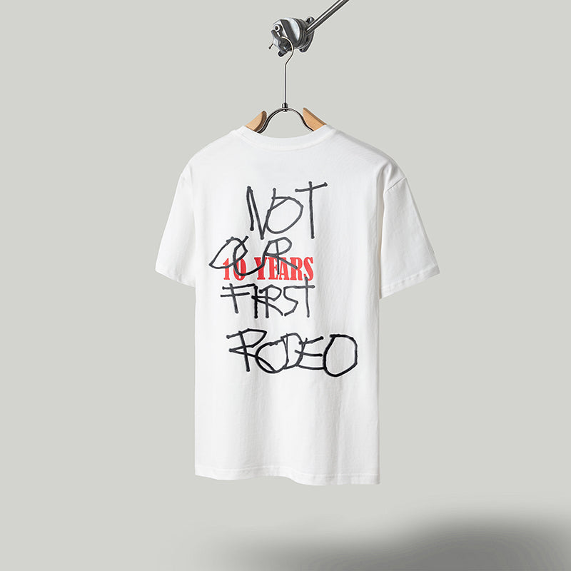 Travis Scott T Shirts FW24 DAYS BEFORE RODEO merchandise with English print on the back short-sleeved shirt