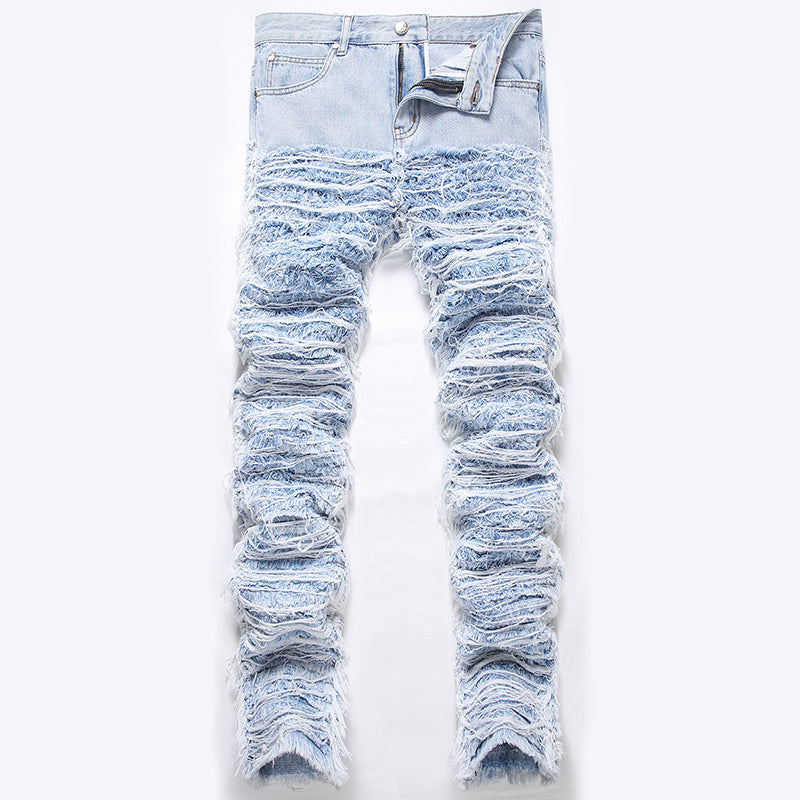 Mens Fashion Jeans Blue Ribbon 8862#