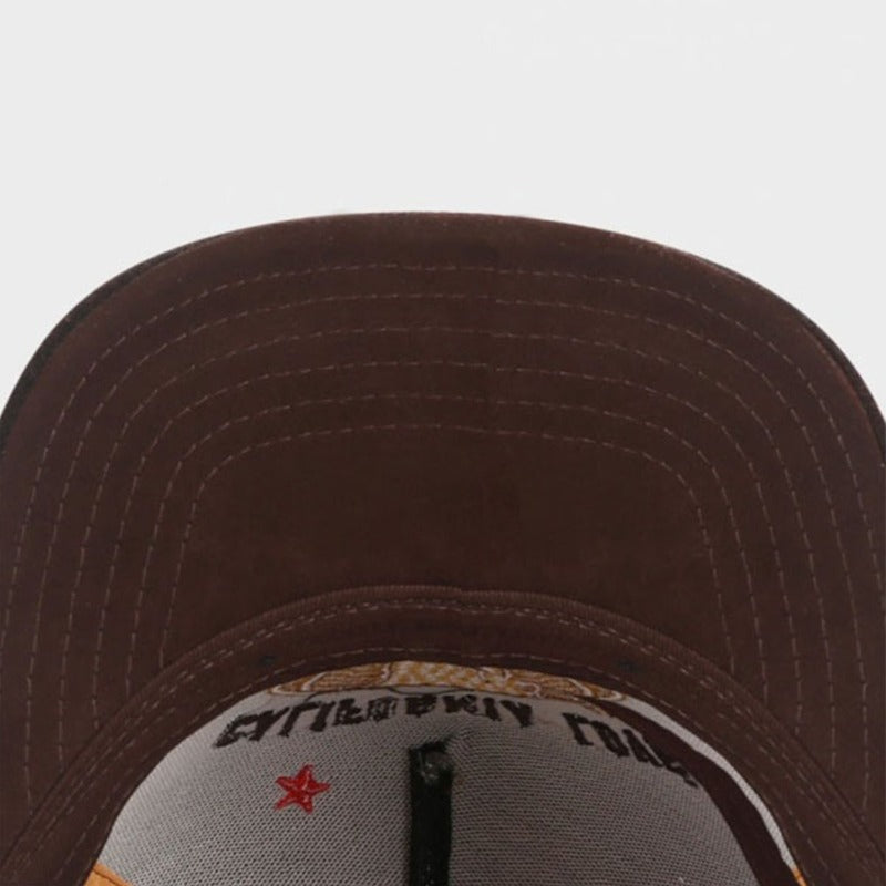 Trendy flat brimmed snapback hats suede cartoon bear