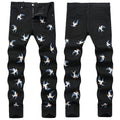 Mens Fashion Jeans Birdprint embroidery 5707#