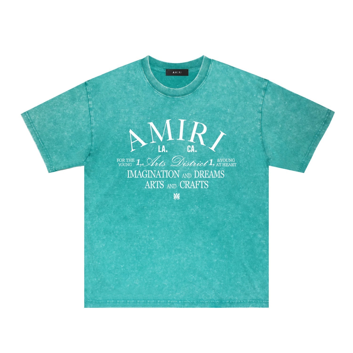 Amiri Washed Distressed T Shirt Printed Trendy Pure Cotton