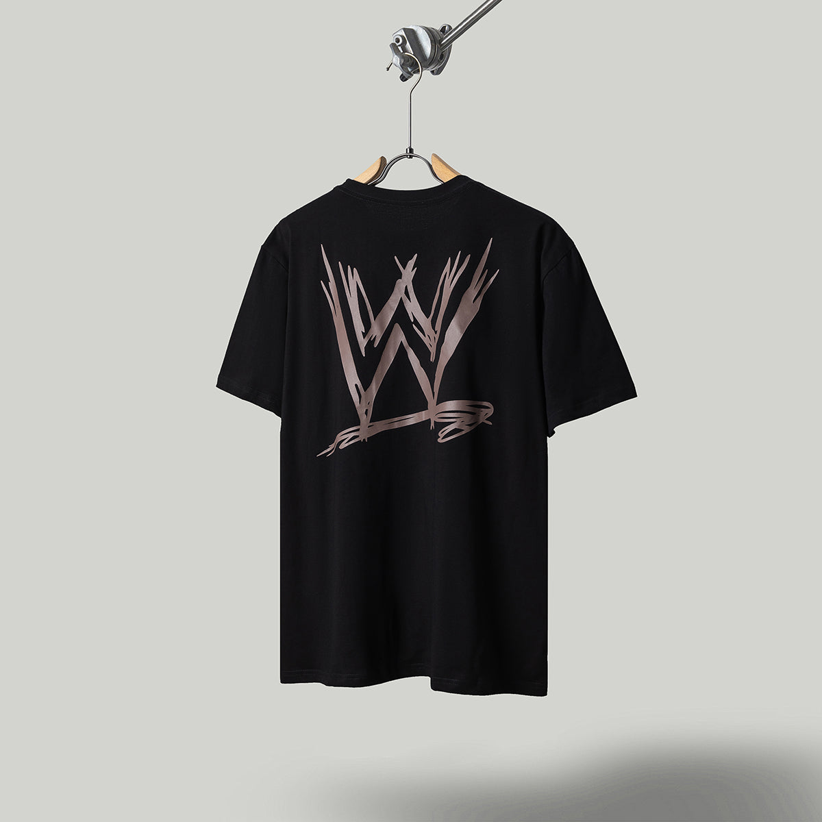 Travis Scott T Shirts x WWE joint model flame skull letter SAGE THE STAGE letter print retro short-sleeved T-shirt