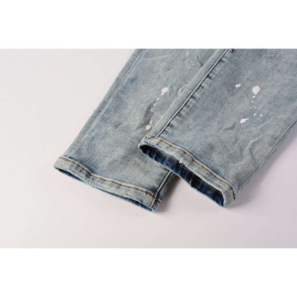 Mens trendy purple jeans, 100% cotton Pure Cotton High Street Trend