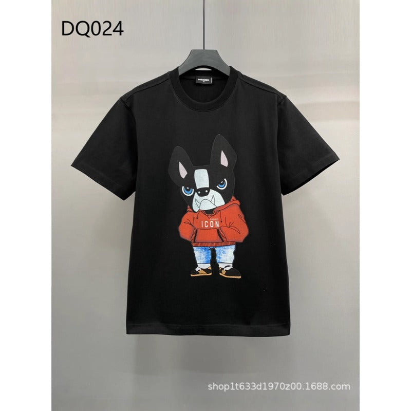 DSQ2 T Shirts ICON Cartoon Letters