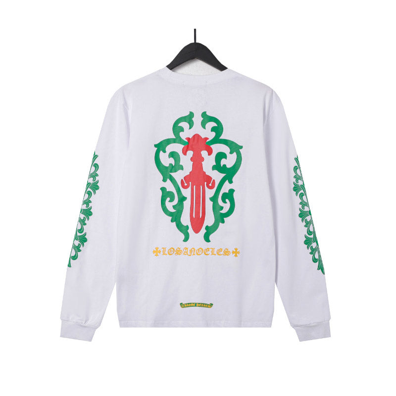 CHH  Heart Long Sleeve Shirt Unisex Fashion Loose Long Sleeve Shirt
