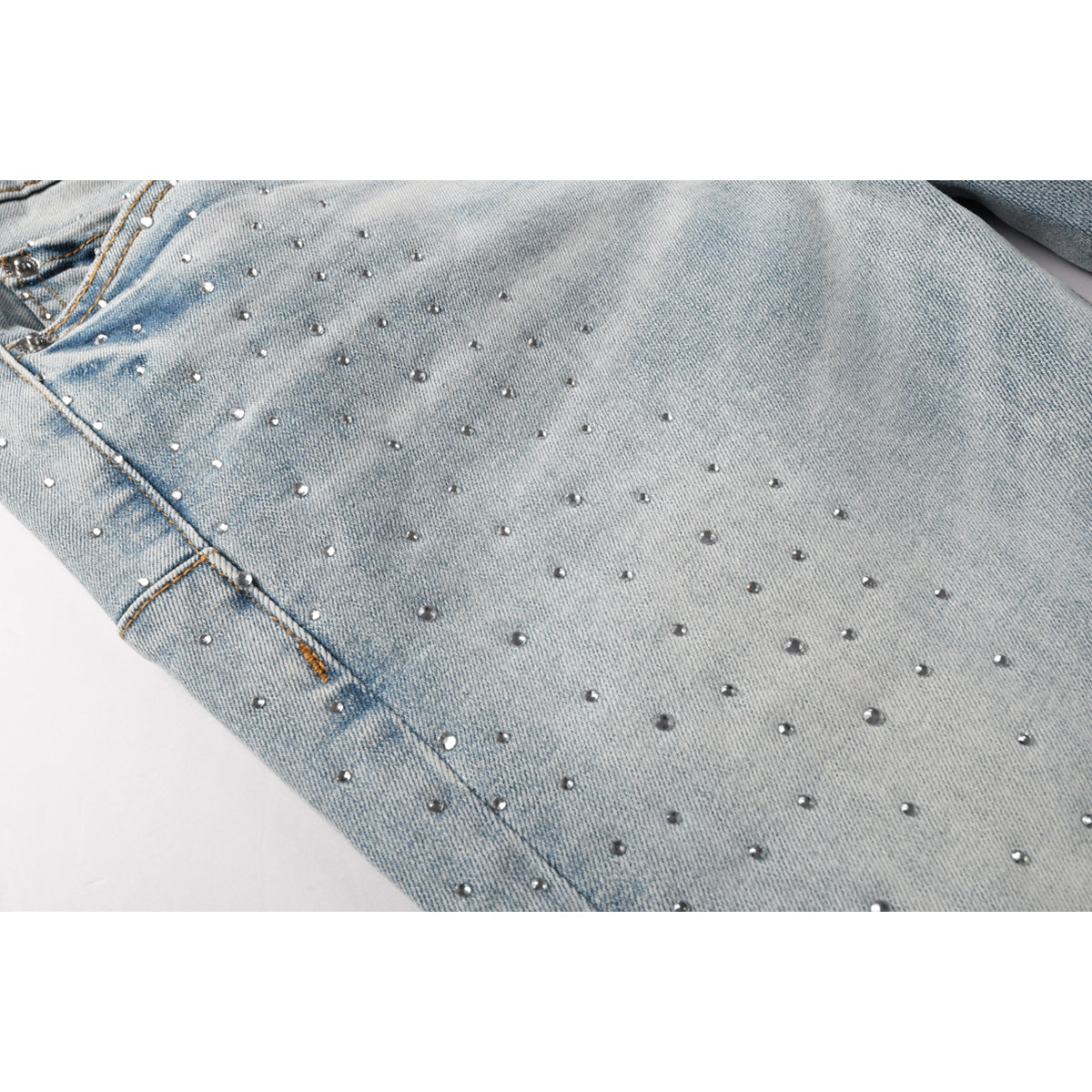Mens trendy purple jeans, 100% cotton High Street Distressed