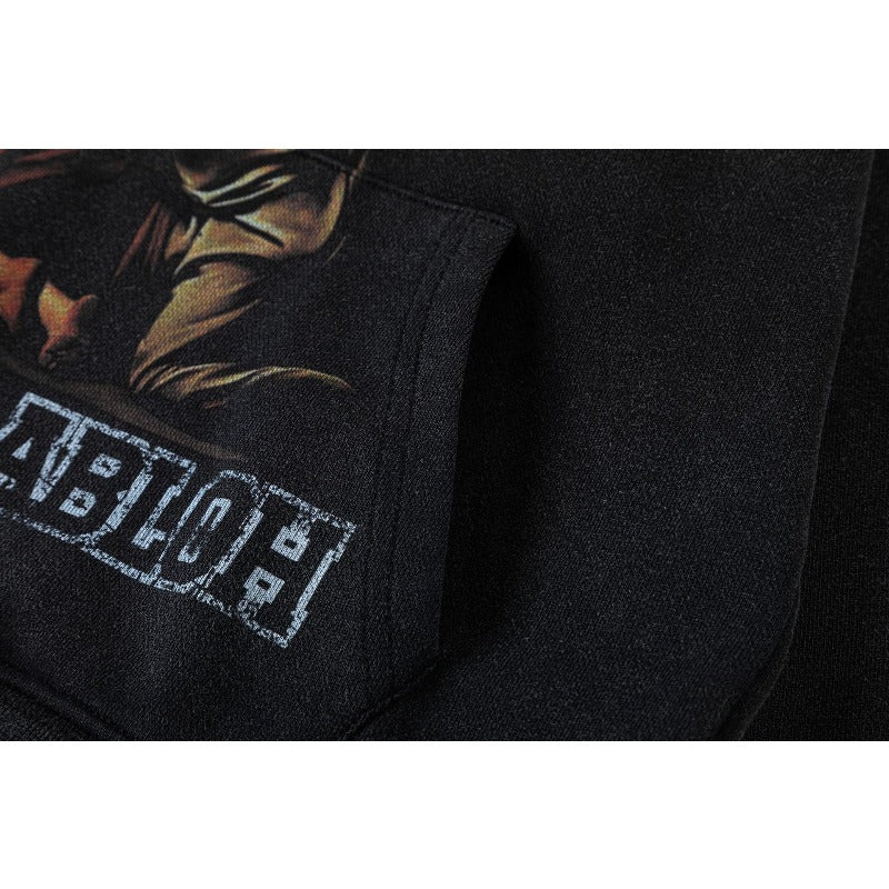 OW  hoodie oil painting series pattern pullover hooded