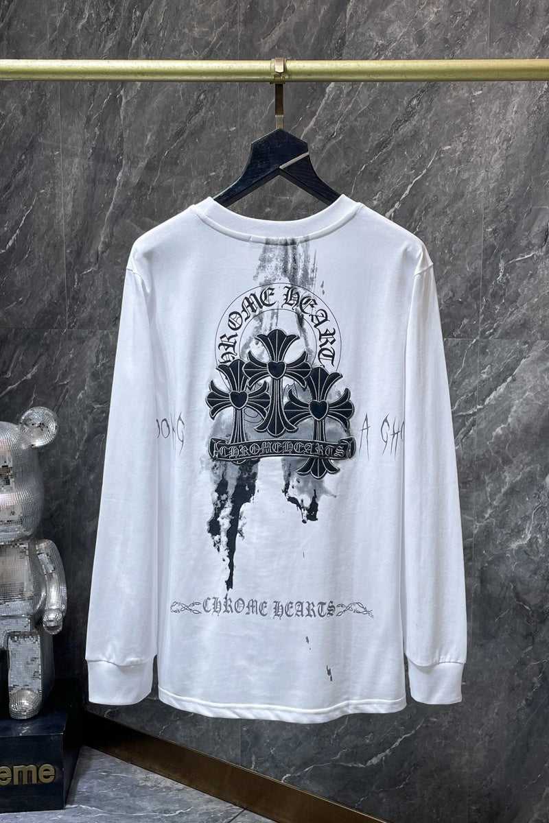 Chrome heart Long Sleeve Shirts High-quality 100% cotton streetwear