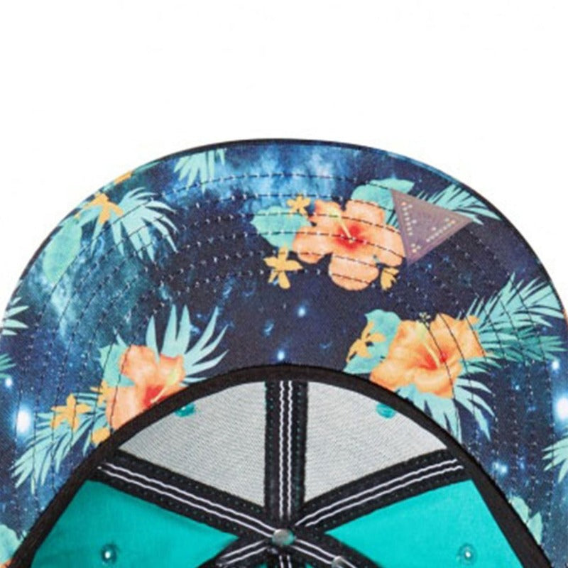 Trendy flat brimmed snapback hats cartoon hands