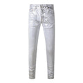 Mens trendy purple jeans, 100% cotton Pure Cotton High Street Trend