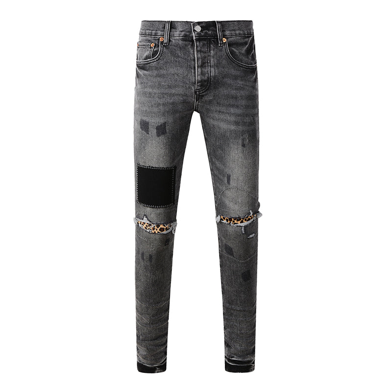 Mens trendy purple jeans, 100% cotton Pure Cotton High Street Trend