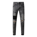 Mens trendy purple jeans, 100% cotton Pure Cotton High Street Trend