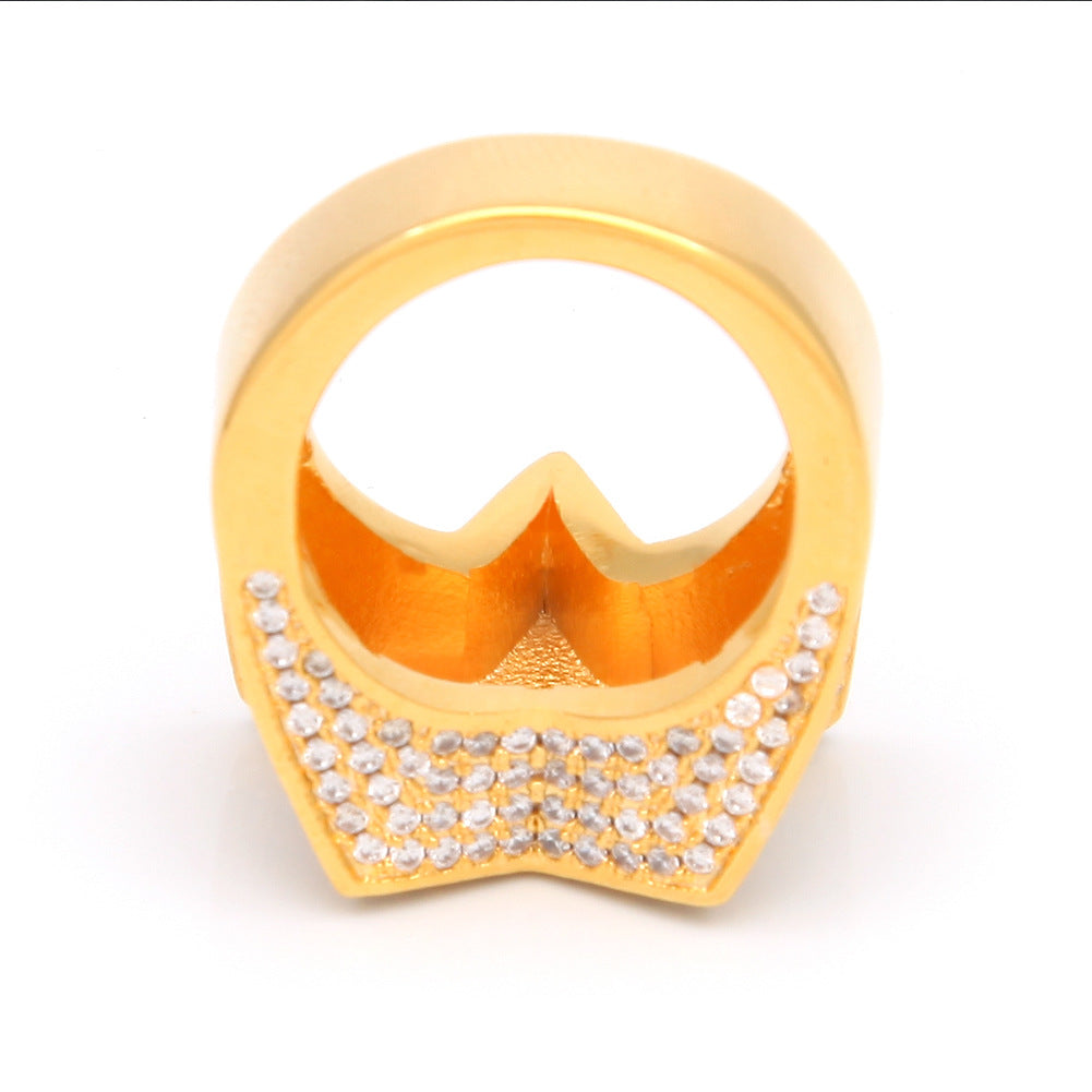 Rings Pentagram Ring Microencrusted Zircon StarRing Spectrum