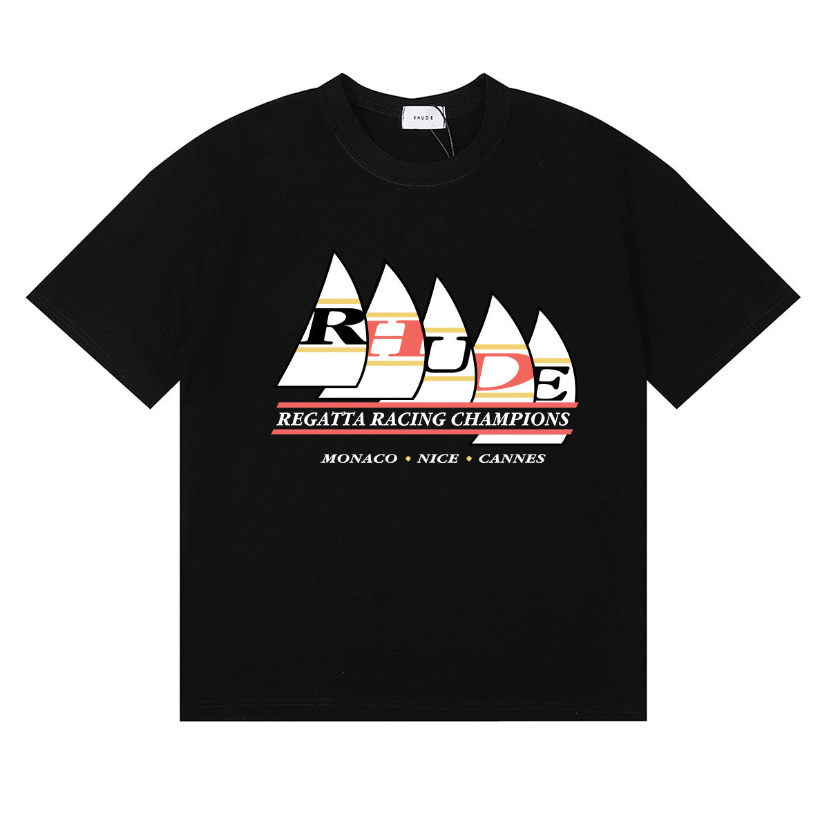 Rhude T Shirts Regatta Champions Short Sleeves