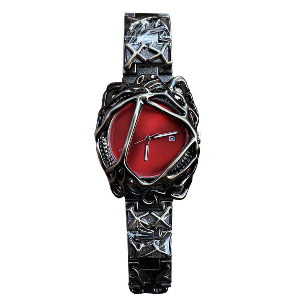 Men's watches y2k profiled spider web alabaster men's and women's hip hop waterproof