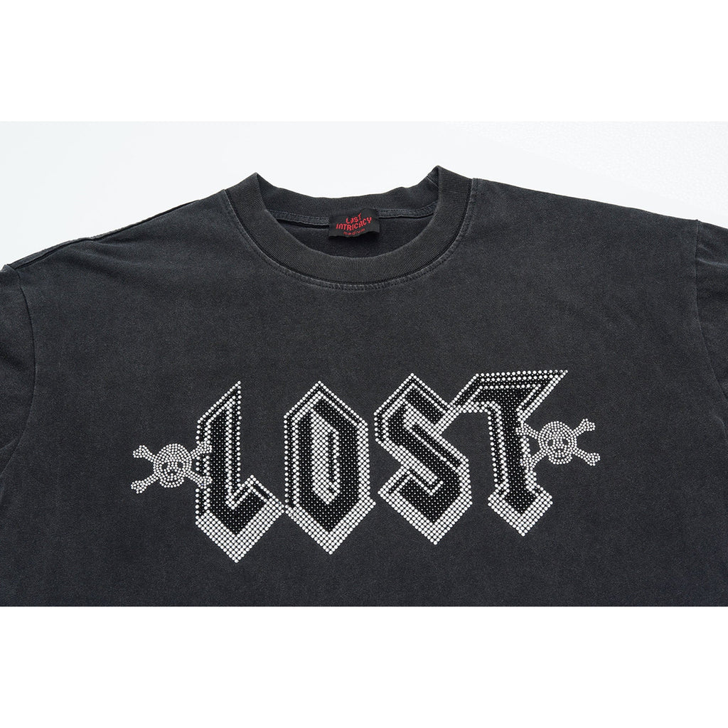 Lost Intricacy T-Shirt Skull Wash Casual Short Sleeve T-Shirt