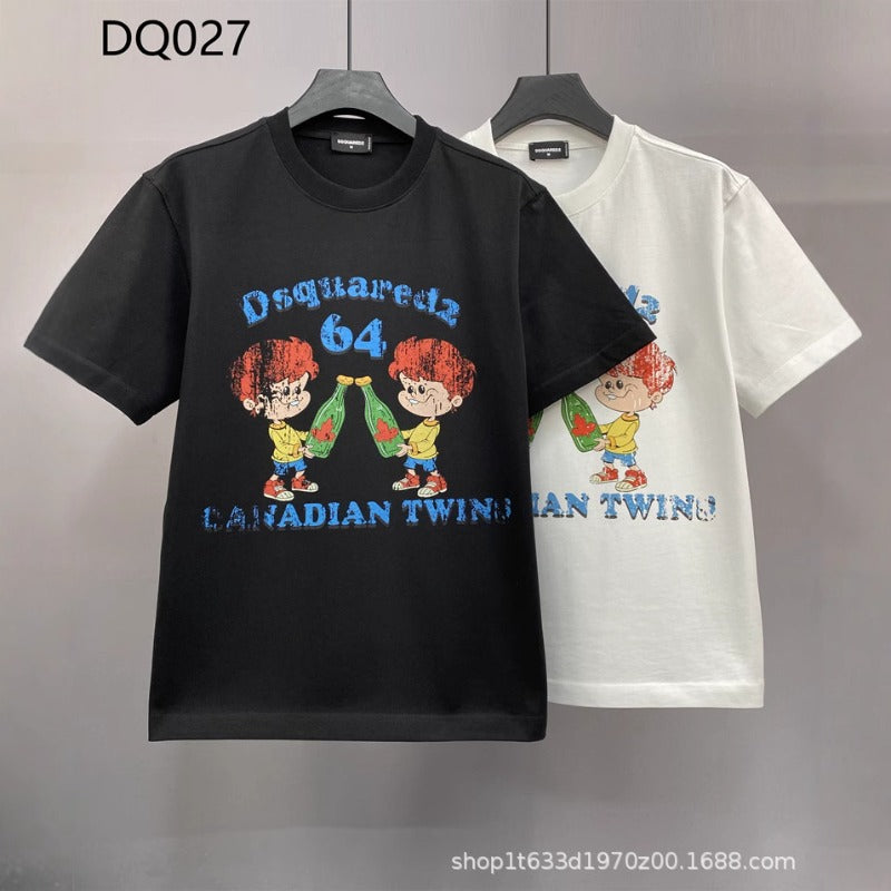 DSQ2 T Shirts Color Cartoon Print