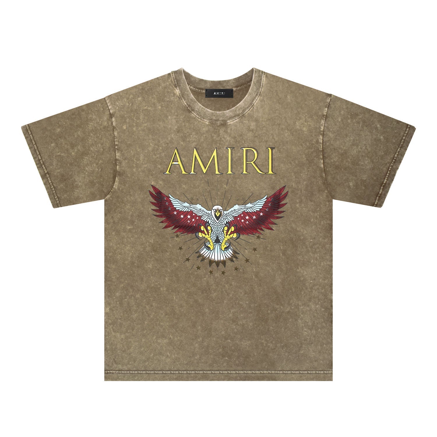 Amiri Washed Distressed T Shirt Printed Trendy Pure Cotton