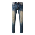 Mens trendy purple jeans, 100% cotton Pure Cotton High Street Trend