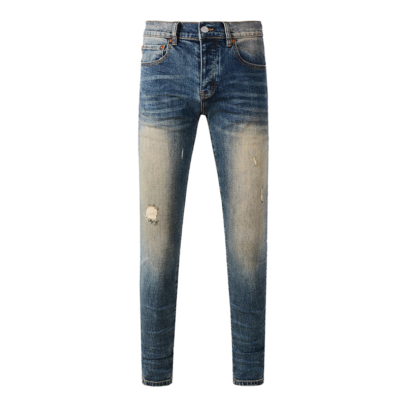 Mens trendy purple jeans, 100% cotton Pure Cotton High Street Trend