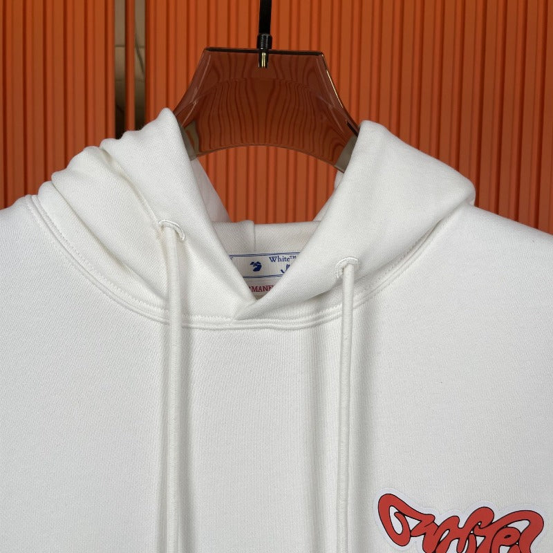 OW  hoodie Colorful graffiti Arrow Pattern Pullover Hood