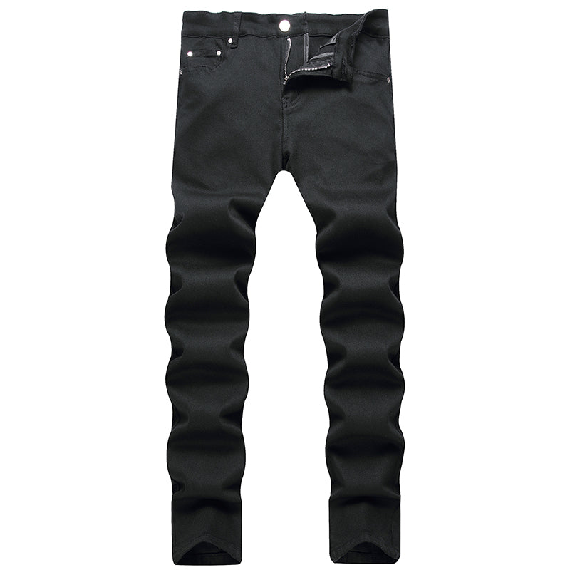 Mens Fashion Jeans pure black 5609#