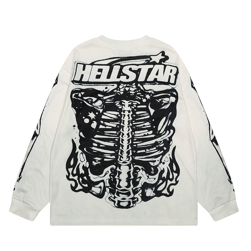 HS Long Sleeve Shirts Hip-hop loose oversize