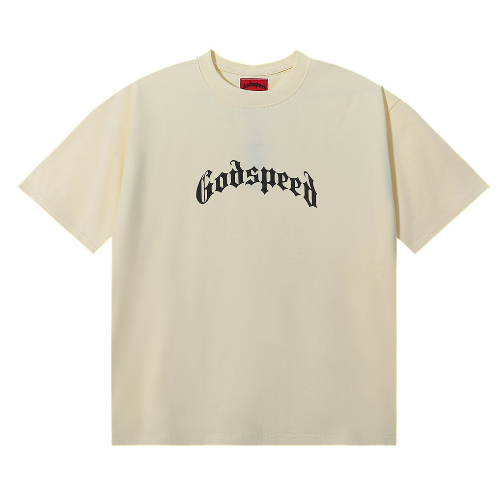 Godspeed T Shirts Skull Rose Clock Plate Double Yarn Cotton Casual Short Sleeve Men and Women