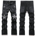 Mens Fashion Jeans Star Rhinestones S3972#