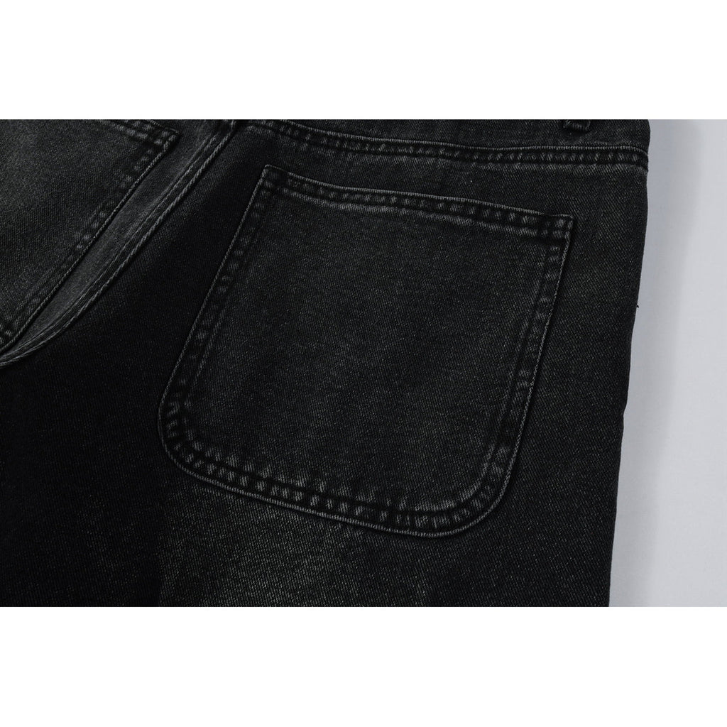 Mens trendy purple jeans, 100% cotton High Street Distressed