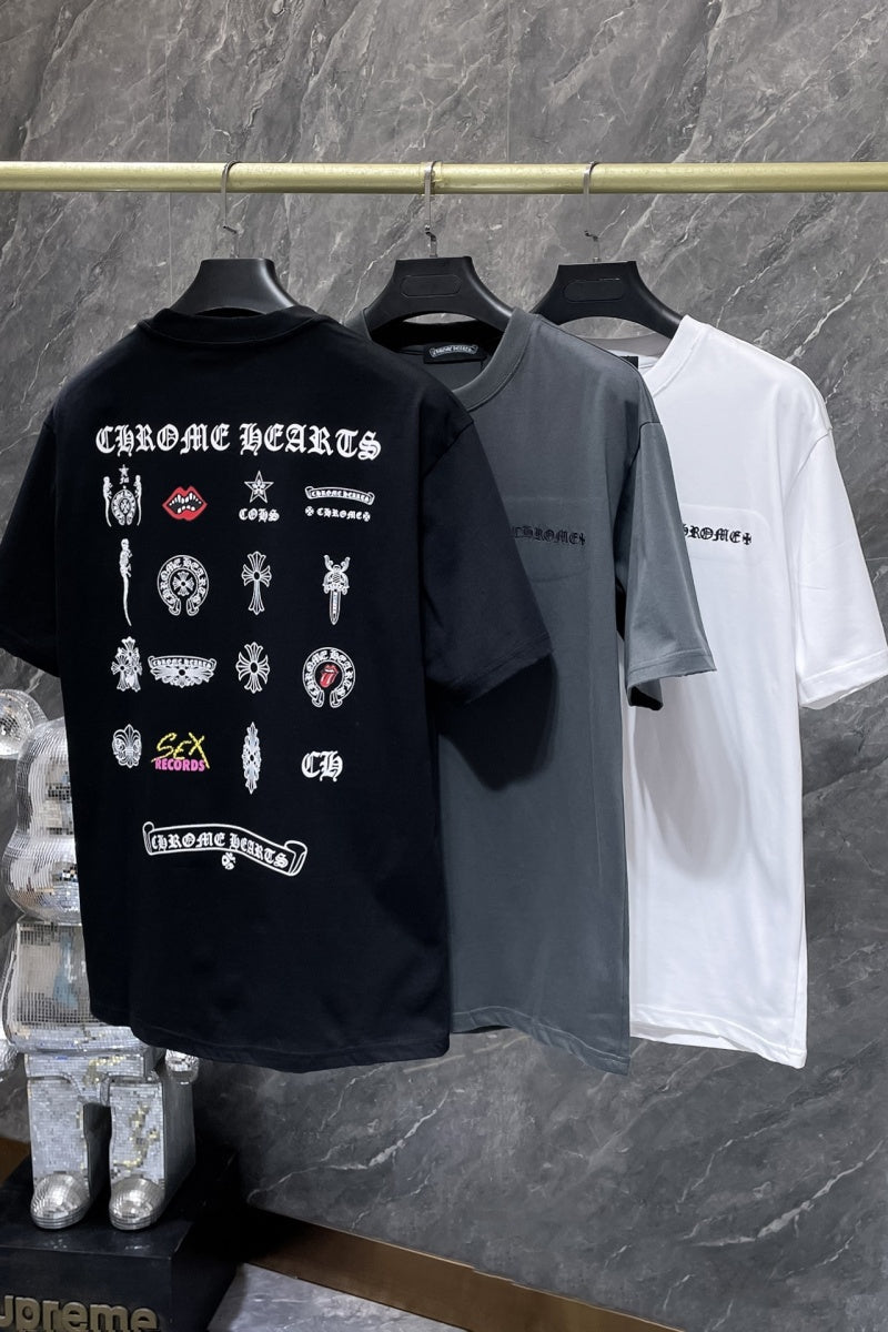 Chrome heart T shirts High-quality 100% cotton streetwear