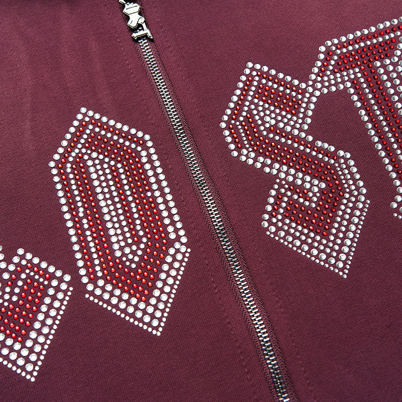 Lost intricacy Hoodie rhinestones