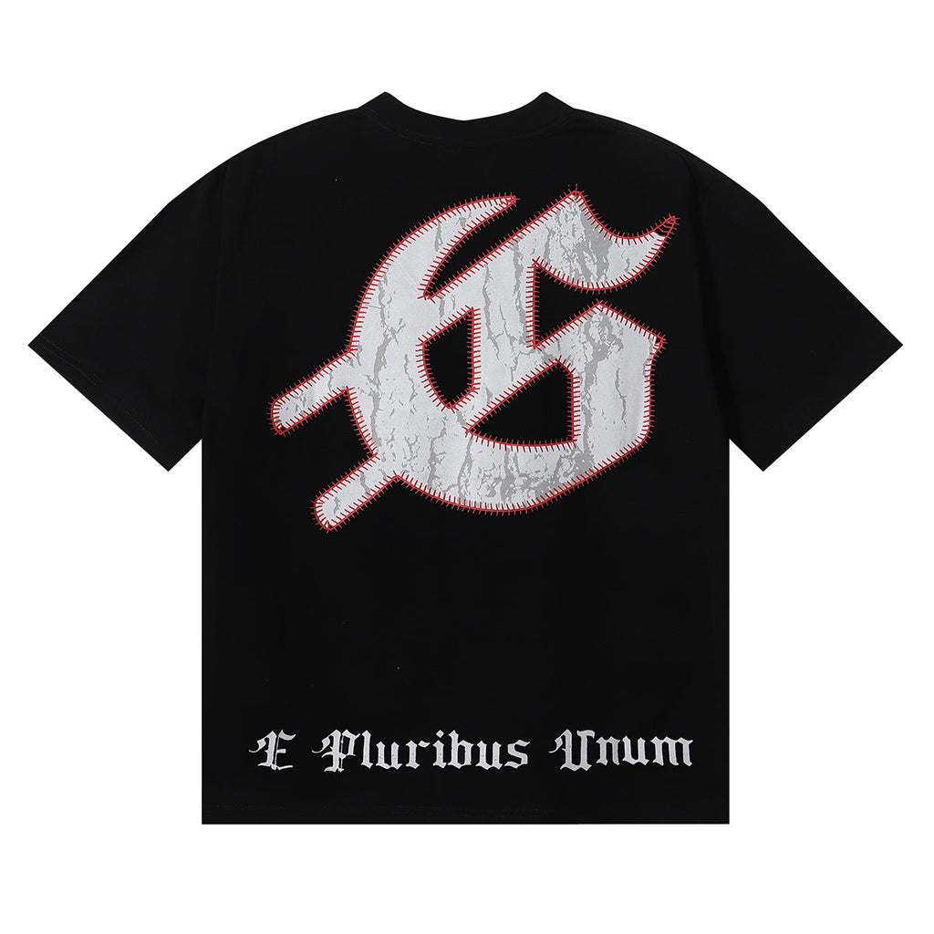 Godspeed T Shirts Skull Baseball Players Printed Cotton Casual Short Sleeves Men and Women