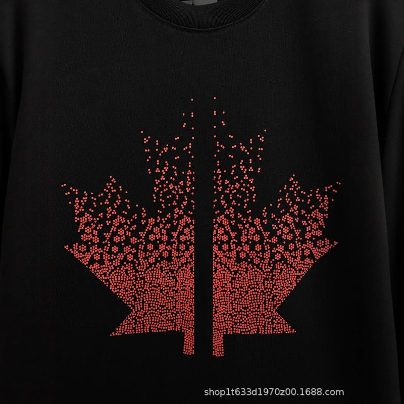 DSQ2 T Shirts Maple Leaf Letters
