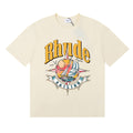 Rhude T Shirts Sailing Nautical Printing Cotton Casual Short Sleeves Men and Women