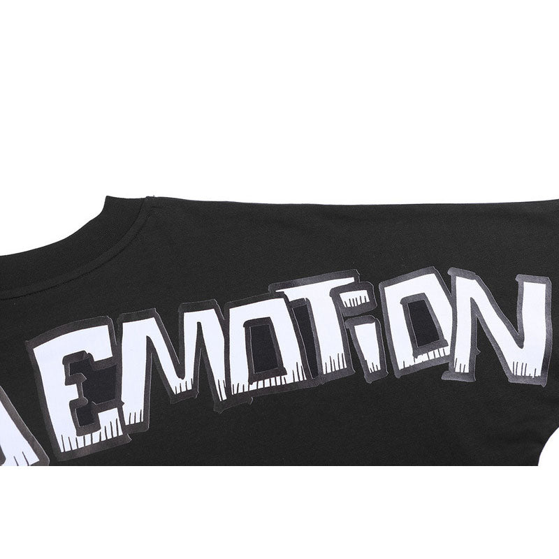 Mixed Emotion T-Shirt Crew Neck Loose Short Sleeve