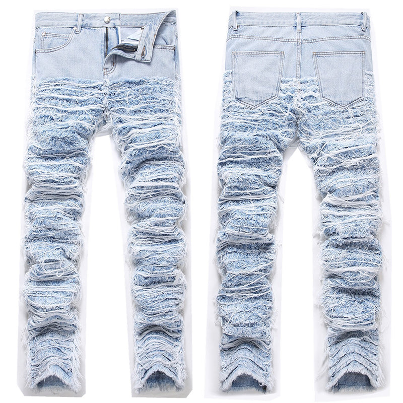 Mens Fashion Jeans Blue Ribbon 8862#