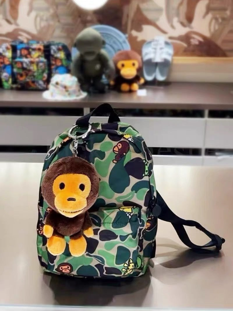 Bathing Ape Bape Bag Camouflage Little Monkey Backpack Small School Bag Backpack Female