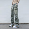 Men Jeans Cargo Jeans Spring and Autumn Zipper Wide Leg Trousers