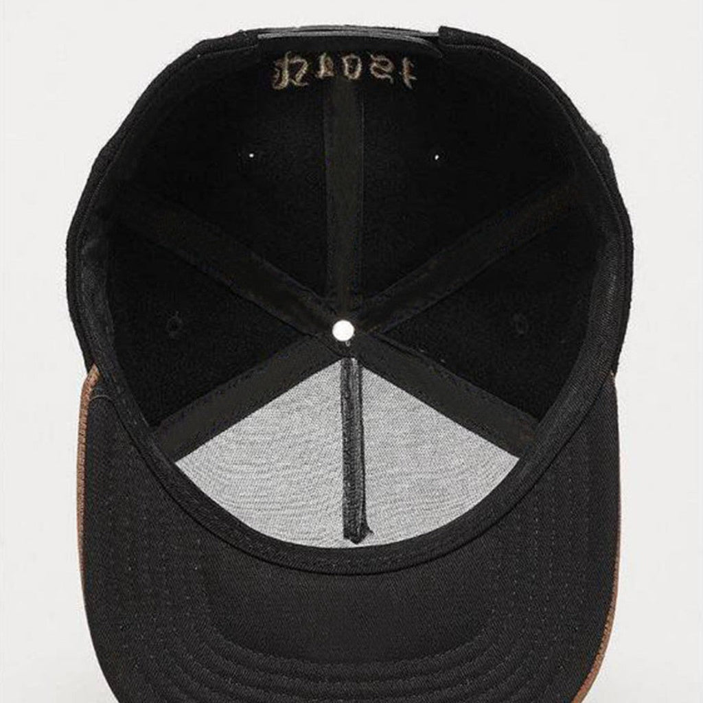 Trendy flat brimmed snapback hats woolen woven label