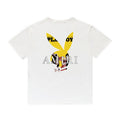 Amiri T Shirt Yellow Rabbit Head Beauty Casual Round Neck