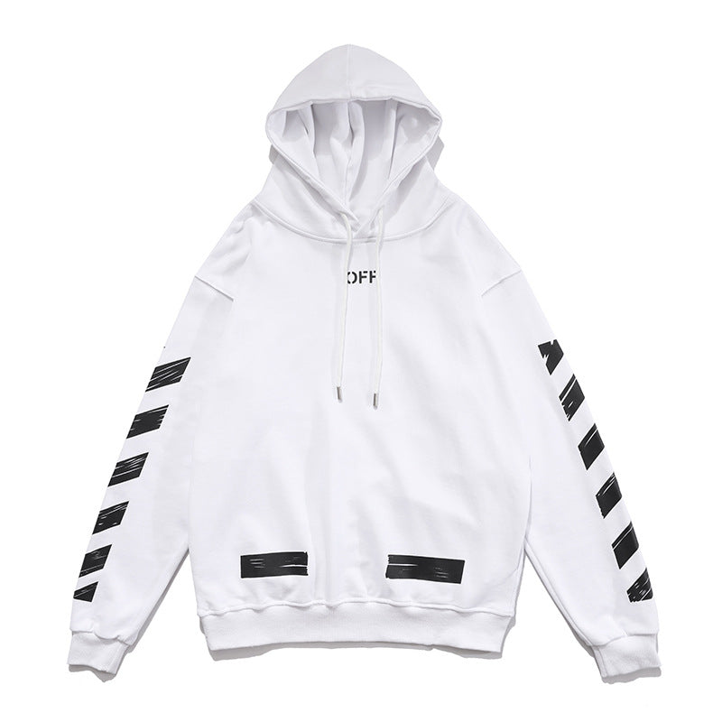OW hoodie empty arrow pattern pullover